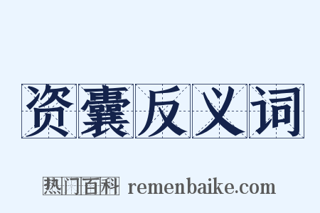 资囊反义词是什么意思的图片